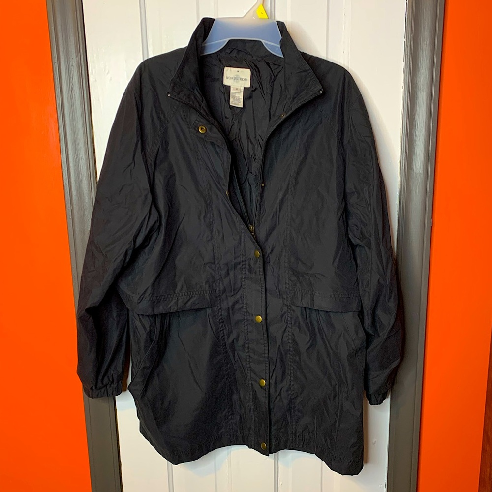 Nordstrom Black Trench Rain Coat
